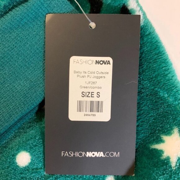 Fashion Nova Women's Baby It's Cold Outside Snowman Plush PJ Joggers SIze S NWT‎ - Picture 7 of 13